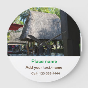 Relógio Grande água oceano praia foto adicionar nome texto local