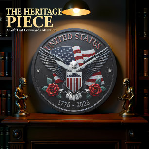 Relógio Grande Águia Patriótica Estados Unidos