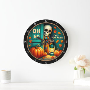 Relógio Grande Ah Não Você Novamente Halloween 