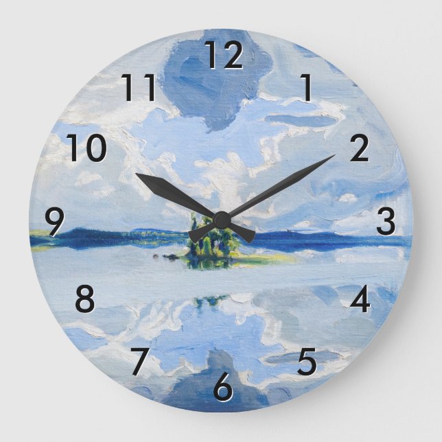 Relógio Grande Akseli Gallen-Kallela - Nuvens acima de um lago (Frente)