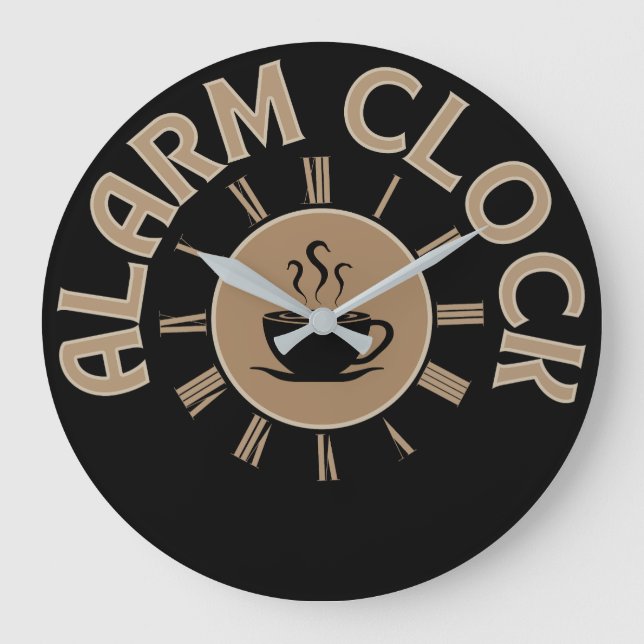 RELÓGIO GRANDE ALARM CLOCK RETRO MORNING COFFEVER LOVER (Frente)