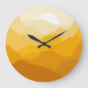 Relógio Grande Alarme amarelo e laranja