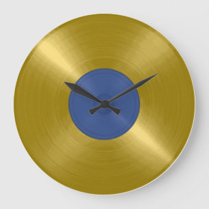 Relógio Grande Álbum de Vinil Dourado
