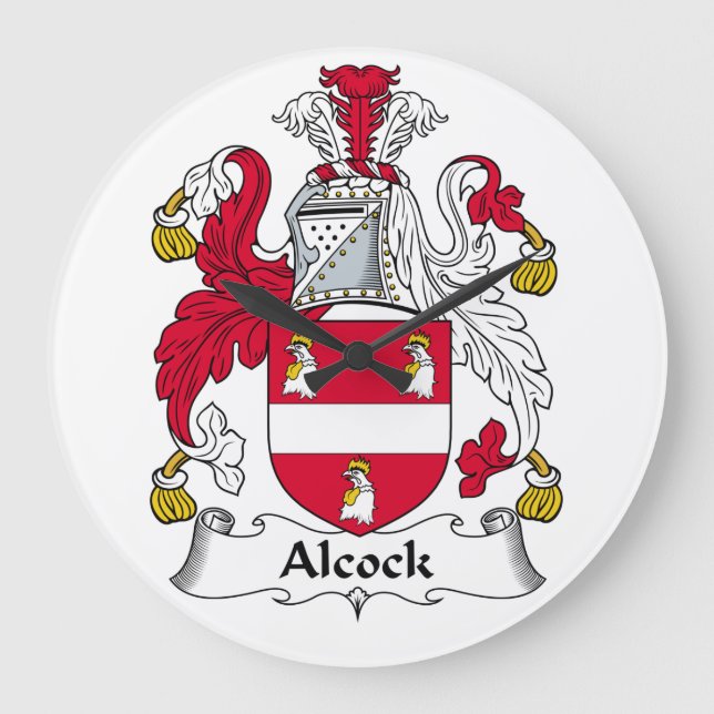 Relógio Grande Alcock Family Crest (Frente)