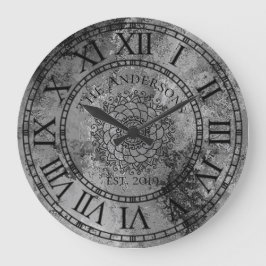 Relógio Grande Algarismo Romano Vintage Shabby Chic Antigo Rústic