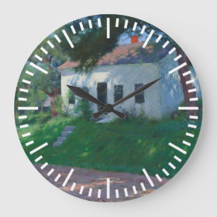 Relógio Grande Algodão branco na estrada por Dennis Miller Bunker