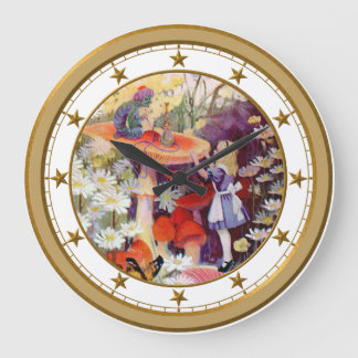 Relógio Grande Alice Busca Aconselhamento Da Lagarta