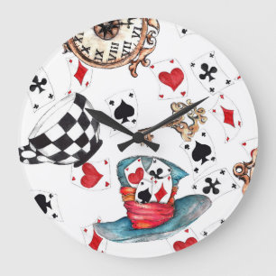 Relógio Grande Alice in Wonderland Acrylic wall clock large