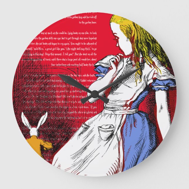 Relógio Grande Alice no País das Maravilhas (Frente)