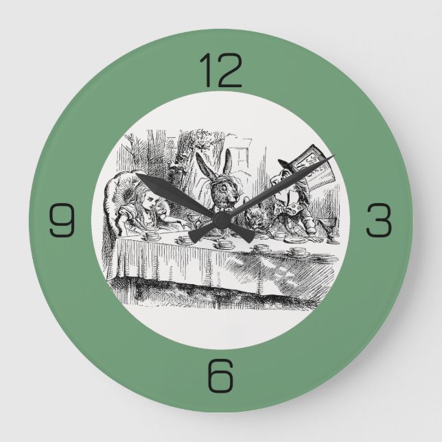 Relógio Grande Alice no Partido das Maravilhas - Festa do Chá de  (Frente)