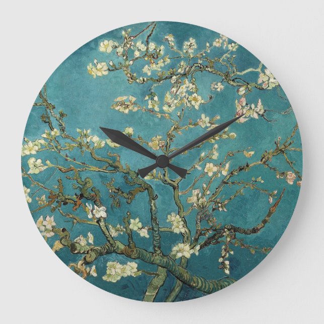 Relógio Grande Almond Blossoms Wall Clock (Frente)