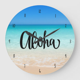 Relógio Grande Aloha Beach Hawaiian Island