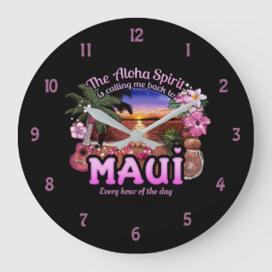 Relógio Grande Aloha Spirit me chamando de volta para Maui 🌺 C