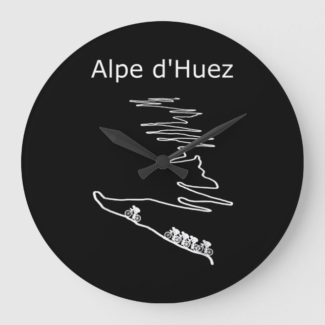 Relógio Grande Alpe Huez Em França Design De Ciclismo (Frente)