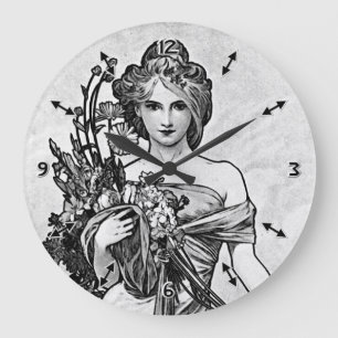 Relógio Grande Alphonse Mucha Broken Blossoms