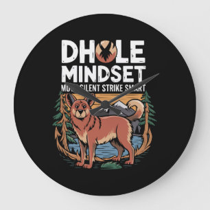 Relógio Grande Amante do Dhole Vida Selvagem Canídeo Cão Selvagem