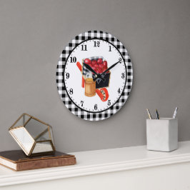 Relógio Grande amantes fofos de sidra de maçã