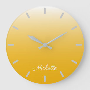 Relógio Grande Amarelo personalizado do ombre do inclinação