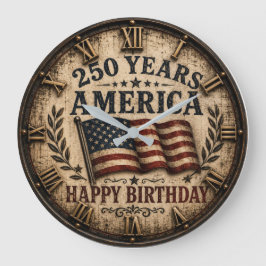 Relógio Grande America 250 Years Happy Birthday