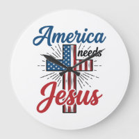 America Precisa de Jesus Camisa Patriótica da Cruz