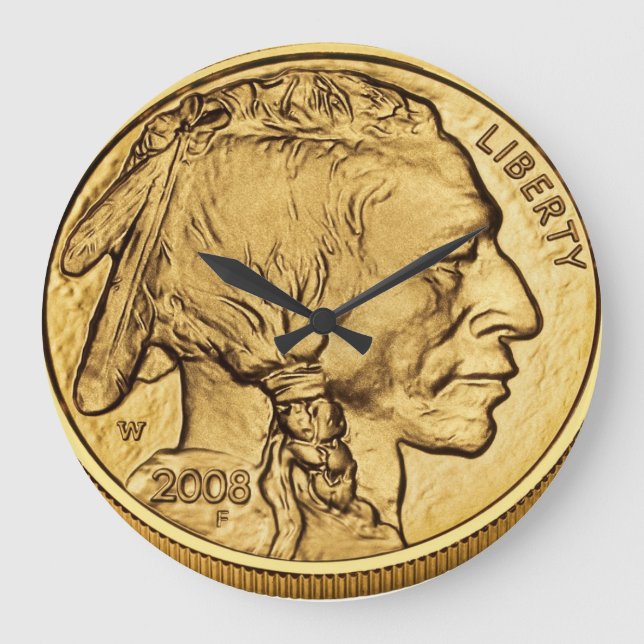 Relógio Grande American Buffalo Gold Bullion Coin (Frente)