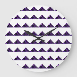 Relógio Grande Ametist Triangle, Fevereiro Birthstone, Roxo