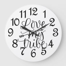 Relógio Grande Amo Minha Tribo 