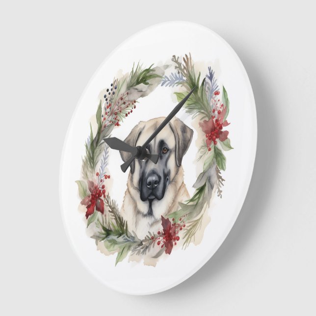 Relógio Grande Anatólia Shepherd Wreath Festivo Pup (Ângulo)