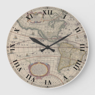 Relógio Grande Ancient World Map Clock