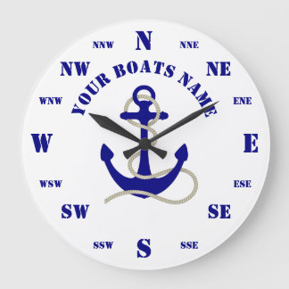 Relógio Grande Âncora de barco personalizada