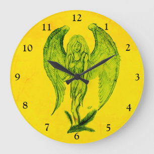 Relógio Grande Angel no estilo de tatuagem