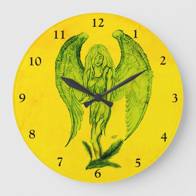 Relógio Grande Angel no estilo de tatuagem (Frente)