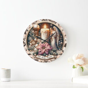 Relógio Grande Angelic Glow" - Muro de Natal Pacífico