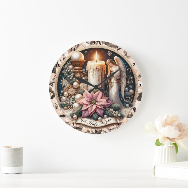 Relógio Grande Angelic Glow" - Muro de Natal Pacífico (Lar)