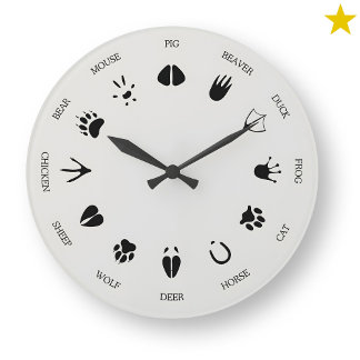 Relógio Grande Animal Tracks Footprints Identification