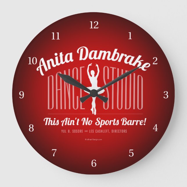 Relógio Grande Anita Dambrake Dance Studio Large Clock (Frente)