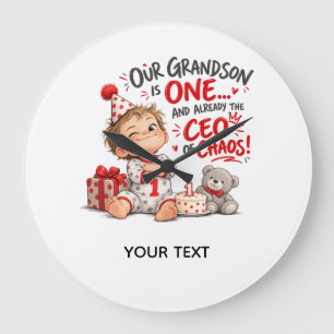 Relógio Grande Aniversário de 1 ano do Neto – CEO do Caos