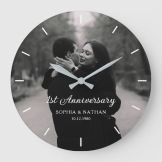 Relógio Grande Aniversário de Casamento com Foto Personalizada