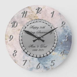 Relógio Grande Aniversário de Casamento de 25 de Diamantes de Pra