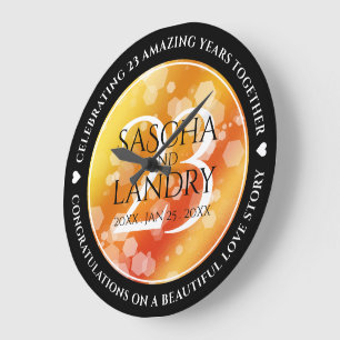 Relógio Grande Aniversário de Casamento Imperial Topaz