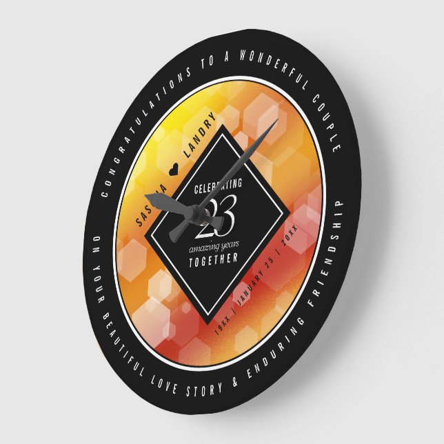 Relógio Grande Aniversário de Casamento Imperial Topaz (Ângulo)