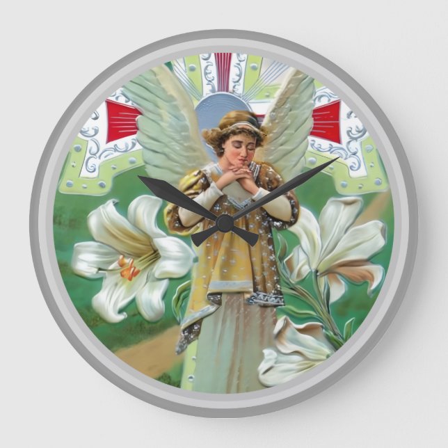 Relógio Grande Anjo Rezando (Frente)