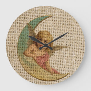 Relógio Grande Anjo vitorioso da lua de chique