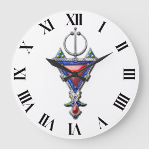 Relógio Grande antigo símbolo tribal de joias de berbere pendent