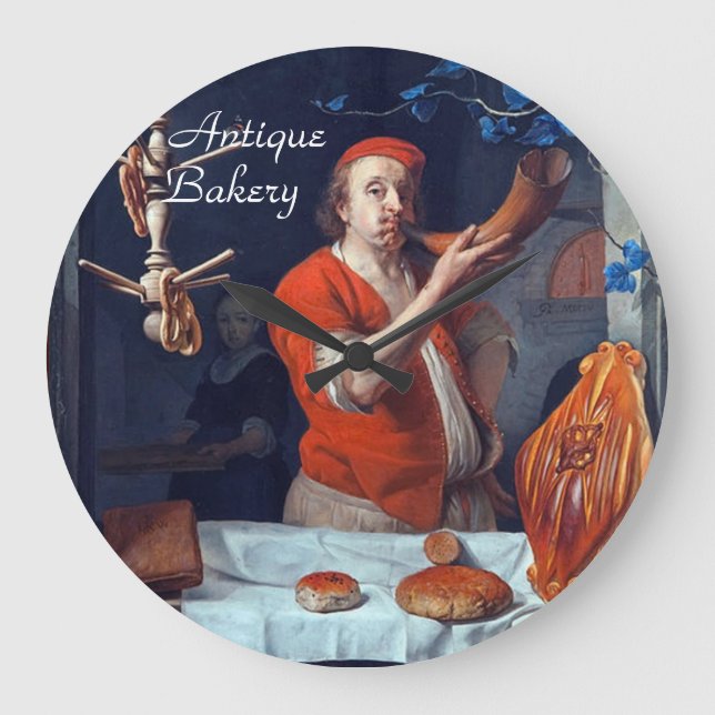 RELÓGIO GRANDE ANTIQUE OVEN BAKER, COMPRO DE PÃO DE BAKERY (Frente)