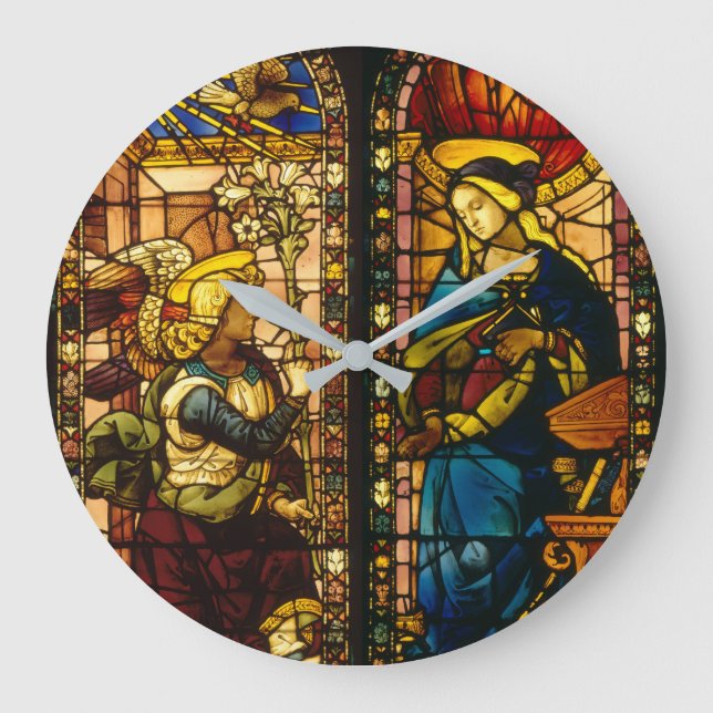 Relógio Grande Anunciação Em Multicores (Frente)