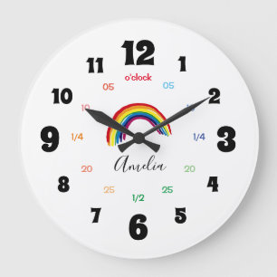 Relógio Grande Aprenda a Ler as Horas Personalizado Nome Gran