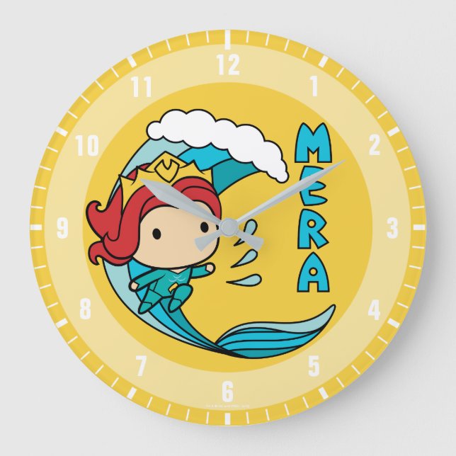 Relógio Grande Aquaman | Chibi Mera Riding Wave Graphic (Frente)