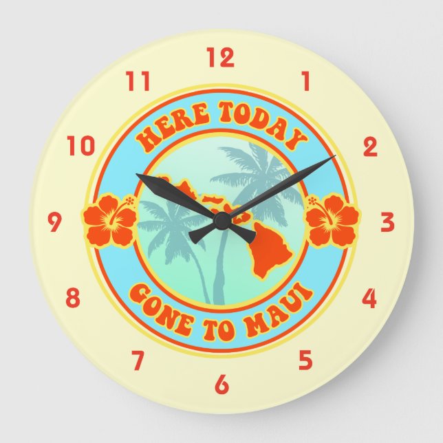 Relógio Grande Aqui ido hoje a Maui Havaí (Frente)