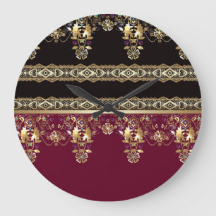 Relógio Grande Arábico antigo decorativo oriental barroco ornamen